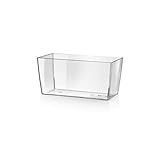 TERAPLAST 10447026 Blumentopf Coimbra, Transparent, 26 x 26 x 13