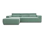 DOMO collection Brandon Ecksofa, Sofa mit Rückenfunktion in L-Form, Polsterecke, Eckgarnitur, mint, 288 x 228 x 80