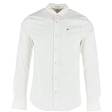 Tommy Jeans Herren Original Stretch Freizeithemd, WeiÃŸ (Classic White 100), XS EU