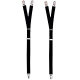 Dswe 1 Paar Y-förmige Hemdenhalter verstellbar weich und glatt dehnbar mit rutschfesten Clips Bequeme elastische H