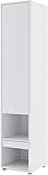 Furniture24 Beischrank Bed Concept BC7, Schrank, Hochschrank, 1 Türiger, mit Schünksten (Weß matt)