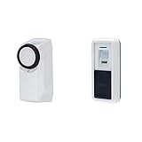 ABUS HomeTec Pro Bluetooth CFA3100 - Elektronisches Türschloss - Weiß + Bluetooth-Fingerscanner CFS3100 - Weiß