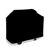 AWSAD Outdoor GasGrill Abdeckung Wasserdicht Barbecue Abdeckhaube Reißfest UV-Beständiges GrillAbdeckung,Mit Kordelzug,3 Farben, Größe Kann Angepasst Werden (Color : Schwarz, Size : 190X71X117cm)