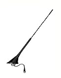 Audioproject A280 - Autoantenne 28cm Raku 2 + Verstärker - kompatibel für VW Golf 4 5 6 7 Passat Lupo Polo 6R Audi A6 Opel Corsa Astra Ford Focus Seat Skoda Radio-Antenne Dach-Antenne Auto-R