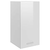 vidaXL Hängeschrank 2 Regalböden Küche Schrank Einbauküche Küchenzeile Küchenmöbel Oberschrank Küchenschrank Hochglanz-Weiß 29,5x31x60cm Spanp