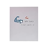 Der Beste Vater Vatertag Card handgefertigte 3D-Glückwunschkarten für Papa Ehemann jeder alle Gelegenheiten Kraftpapierkarten (AS Shown, One Size)