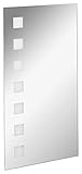 FACKELMANN LED Spiegel karo Mirrors/Wandspiegel mit LED-Beleuchtung/Maße (B x H x T): ca. 40 x 75 x 2 cm/hochwertiger Badspiegel/moderner Badezimmerspiegel/Breite 40