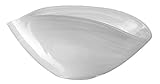 LEONARDO HOME Alabastro Schale M weiß, 28 cm x 14 cm (BxT), handgefertigt, semitransparentes Farbglas, 031213