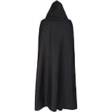männer Halloween solide lässige atmosphäre mit Kapuze fünffarbiger sloak Cosplay umhang 1769a Fast Left Chest ss, atmungsaktives schnelltrocknendes höchstem Komfort Herren, (Pitch Gray M