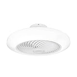 Noaton 12050W Triton, Weiß, Deckenventilator mit Beleuchtung, LED Dimmbar, 3 Farbtemperaturen, Fernbedienung, Timer, Luftdurchsatz bis zu 45 m3/min, für Wohnzimmer Schlafzimmer (Durchmesser 50cm)