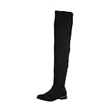 Elara Damen Stiefel Overknees Wildlederoptik Chunkyrayan EL502 Blank-40