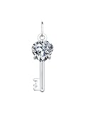 925 Sterling Silber Anhänger Rhodiniert Schlüssel Schlüsselanhänger Zirkonia NEU Schmuck (§ 19 UStG)