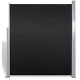 lovtuwr Markisen,Seitenmarkise,Senkrechtmarkise,Seitenwandmarkise Sichtschutz, Sonnenschutz, Seitenrollo, für Balkon, Terrasse, Garten schwarz(Color:Schwarz)