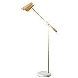 YHYH Stehlampe Suchscheinwerfer Verstellbare Große Stehlampe, Marmorbasis Schmiedeeisen Vertikale Lampe, for Büro/Schlafzimmer/Wohnzimmer (Fußschalter) Dekorative Stehlampe (Color : Gold)