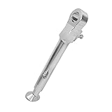 FEICHUAN Verstellbarer Seitenständer für Yamaha YZF R6 1999 2000 2001 2002 2003 2004 2005 RJ03 - RJ09 5EB-27311-00-00 5SL-27311-00-0 (Farbe: Silber)