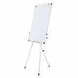 XDFC Whiteboard mit Ständer, Flipchart, stehend Magnettafel mit Stativ, Flip Chart Papier, Höhenverstellbar, Staffelei, Stiftablage, Home Office, Büro Memoboard White-70×100