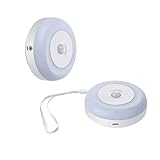 2 Stück tragbare und dimmbare LED-Nachtlampe, batteriebetrieben und wiederaufladbar, verstellbare weiße Farbe als Wandleuchte, Schlafzimmerlampe, Schranklicht, Gehweg-L