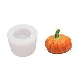Süße 3D Kürbis Silikon Backform Multifunktionale Kristall Epoxidharz Kerzenform für DIY Duftkerzen Seifen Halloween Silikonformen zum Back