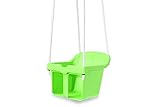 JAMARA 460662 Babyschaukel Small Swing – ab 10 Monate, robuster Kunststoff, belastbar bis 25 kg, inkl. Sicherheitsbügel, kippsicher, Indoor-Outdoor geeignet, grü