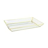 WSNDY Dekoratives Tablett Dekorative Tablett Schmuck Tray Schmuck Tablett Parfüm- Tablett Kommode Tablett Glas Metall-Make-up- Tablett Für Badezimmer (Color : A)