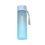 heilonglu Quadratische Kunststoff-Wasserflaschen, Milchbecher, Milchbecher, tragbar, für Saft, Sport, Wasser, Outdoor, mit Seil, 4 Farben, Kunststoff-Wasserflaschen für Kinder für die S