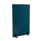 Novigami Akustik Stellwand Curve | Freistehend | HxBxT 1800 x 1200 x 29 mm | Blau | Schwarze Füße | Schallschutz Raumtrenner R