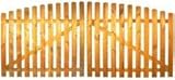 StaketenTor 'Standard' 300x 120/140 cm - oben – kdi / V2A Edelstahl Schrauben verschraubt - aus frischem Holz gehobelt – nach oben gebogene Ausführung - kesseldruckimpräg