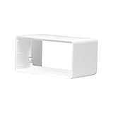 110x55mm / 11 x 5,5 cm Rechteckiger Rohrverbinder für die Rohrverbindung - Lüftungssystem, Heizen, Kühlen - Lüftungselement für beg