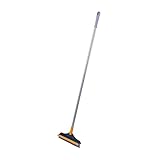 JackRuler 2-in-1 Schrubber mit Stiel Bodenreinigungsbürste mit Griff aus Edelstahl, Bodenwischer mit glatten Borsten, zum Reinigen von Fliesen, Terrasse, 110 x 23 cm (Mehrfarbig)