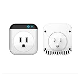 WiFi Plug-in Programmierbare Fernthermostatsteckdose, Sprachsteuerung Heizung Kühltemperaturregler mit App Kompatibel mit Amazon Alexa, Amazon Echo, Google H