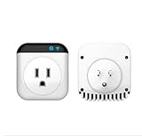 WiFi Plug-in Programmierbare Fernthermostatsteckdose, Sprachsteuerung Heizung Kühltemperaturregler mit App Kompatibel mit Amazon Alexa, Amazon Echo, Google H