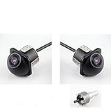 Auto PKW Paar Seitenkamera Rückfahrkamera Seitenspiegel Montage 18.5mm Bohren Lochsäge Flush Mount Spiegelbild Nein Distanzlinien Einparkhilfe für Auto Monitor Stereo Cinch - Packung mit 2 12V