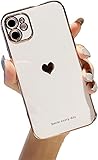 ZWQASP QJSMGZS Galvanisierte Liebe Herz-Telefonkasten for iPhone 12 Pro 11 Pro Max XR X XS. MAX 7 8 Plus Weiche Silikon-Kamera-Schutzabdeckung (Color : 3, Size : for iPhone11 Pro)