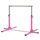 HOMCOM Gymnastik Turnreck Reckstange 13-stufige höhenverstellbar bis 75 kg belastbar Reckanlage Trainingsgeräte Stahl Buchenholz R