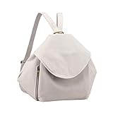 DISSA Damen Canvas Rucksack Retro Elfenbein Schultertasche DayPack Reißverschluss Leinentasche Rucksack Tasche,23x12x32cm,B1286