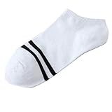 HANFUSO Sock Fashion Unisex Skateboard Comfortable Stripe Socks Socks (White, Free size)