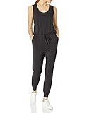 Amazon Essentials Studio Terry Fleece Jumpsuit Overall, Schwarz, L