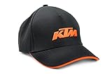 KTM Bike Industries Base Cap schwarz mit gesticktem Logo in Orang