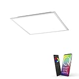 Paul Neuhaus Q-Flag, LED Panel, 45x45, Smart-Home | dimmbare Decken-Lampe mit steuerbarer Farbtemperatur, warmweiss - kaltweiss | Decken-Leuchte Alexa & Google Home kompatib