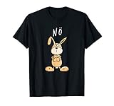 Nö Statement Kaninchen I Nein Hase Fun Tiermotiv Comic T-S