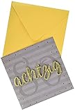 Perleberg Geburtstagskarte zum 80. Geburtstag Lettering - achtzig - 15 x 15 cm, 7782007-2