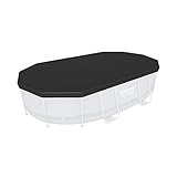 Bestway Flowclear PVC-Abdeckplane 418x230 cm, grau, für Power Steel Oval Pool 424x250x100