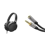 Sennheiser HD 400S Over-Ear-Kopfhörer mit Smart Remote ̶̶ schwarz & KabelDirekt – 5 m – Kopfhörer-Verlängerungskabel, 3,5-mm-Klinken-Verlängerung, schw