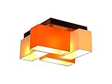 Deckenlampe Deckenleuchte Milano B4D Lampe Leuchte 4 flammig verschiedene Varianten (Creme-Orange)