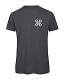 Street Decals Jolly Roger T-Shirt, Piratenflagge, Totenkopf, 100 % Bio, in Geschenkbox, perfektes Geschenk für Weihnachten oder Geburtstag Gr. M, dunkelg