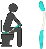 Kireina Toilettenhilfe Easy Wipe, Lange Reichweite Comfort Wipe Griff Reichweite Comfort Bottom Wischerhalter Toilettenpapier Tissue Grip Abwischen H
