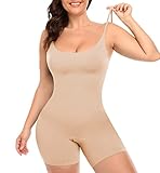 SLIMBELLE Damen Miederbody Bauchweg Stark Formend Ganz Körper Shapewear Seamless Body Shaper Vollbrust Bodysuit Shaping Miederhose Mieder Top Formbody mit Bein Bodyformer Figurformende Unterw