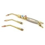 Schweißbrenner Hochwertiger Schweißbrenner japanischer Typ Jet-Brenner-Gasschweißwerkzeuge Sauerstoffacetylen-tragbares Propanschweißpistole Lötbrenner (Length : Acetylene Torch)