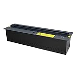 DAGCOT Kamine Wandmontierter elektrischer Kamin Lebenswertiger Flammeneffekt Kamin mit Remote- Metallplatte Niedriger Geräusch-Ausschaltschutz, Schwarz Deko-Kamin (Size : 80cm)