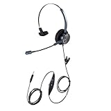 Over-Ear 3,5mm-Headset Kopfhörer mit Mikrofon mit Geräuschunterdrückung für PC, Laptop, Lablet, Handys, Headset mit Mikrofon Stummschaltung und Lautstärkeregler für Skype,Teams Samsung,Huawei,